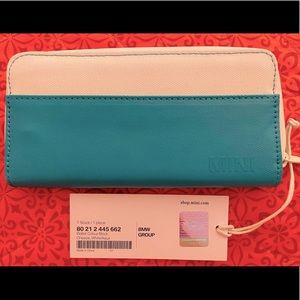 MINI Colour Block Wallet NWT’s waxed canvas